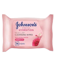 مناديل جونسون ميسيلار للتنظيف ماء الورد 25 منديل